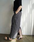 Gather long skirt