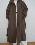 Curve sleeve raglan trench coat
