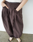 Pocket frill parachute pants
