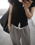 Layered lib half sleeve tops