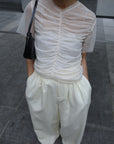 Tulle shirring Tshirts