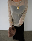 Sier lamé pullover