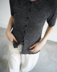 Bouclé knit polo