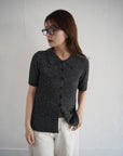 Bouclé knit polo