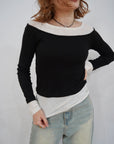 Lib off shoulder layered top