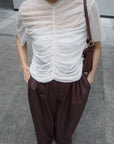 Tulle shirring Tshirts