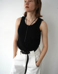 Back open knit tops