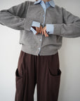 Shirt docking knit cardigan