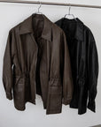 String leather jacket