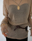 Sier lamé pullover