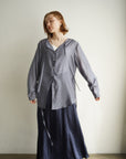 Satin wrinkle processing skirt