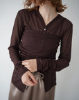 Sheer bustier cardigan