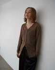 Sheer bustier cardigan