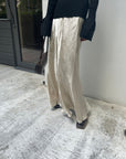 Satin wrinkle processing skirt