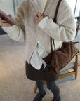 Square suède bag