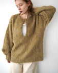Deep skipper mohair knit