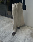 Satin wrinkle processing skirt