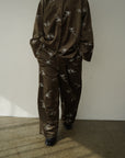Velours flower pattern Pants