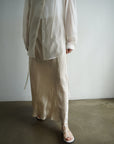 Satin wrinkle processing skirt