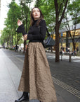 Design jacquard flare skirt