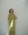 Slab flannel knit one-piece