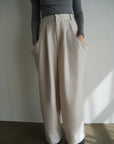 Twill drape pants