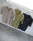 Bouclé knit polo