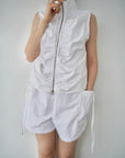 Zip gather half pants SETUP