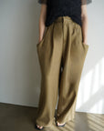 Twill drape pants