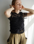 Tulle shirring Tshirts