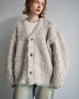 Shaggy mohair cardigan
