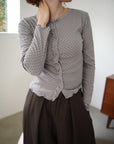 Dot frill cardigan