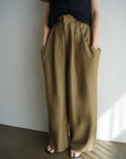 Twill drape pants