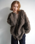 Shaggy mohair cardigan