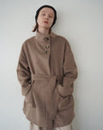 【予約販売】11月中旬発送-Back button stand shaggy coat