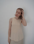Back open knit tops