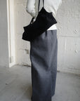 Wool soft long skirt