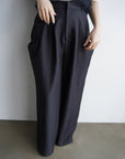 Twill drape pants