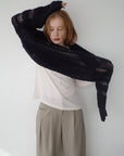 Design pattern sheer knit