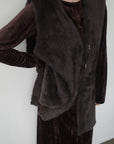 Double face shaggy gilet