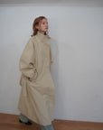 Curve sleeve raglan trench coat
