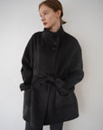 【予約販売】11月中旬発送-Back button stand shaggy coat