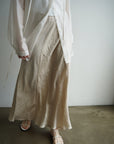 Satin wrinkle processing skirt