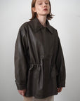 String leather jacket