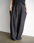 Twill drape pants