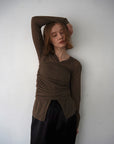 Sheer bustier cardigan