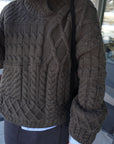 Asymmetric cable knit