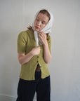 Bouclé knit polo