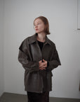 String leather jacket