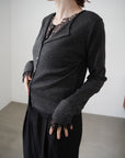 Cut lib race docking cardigan
